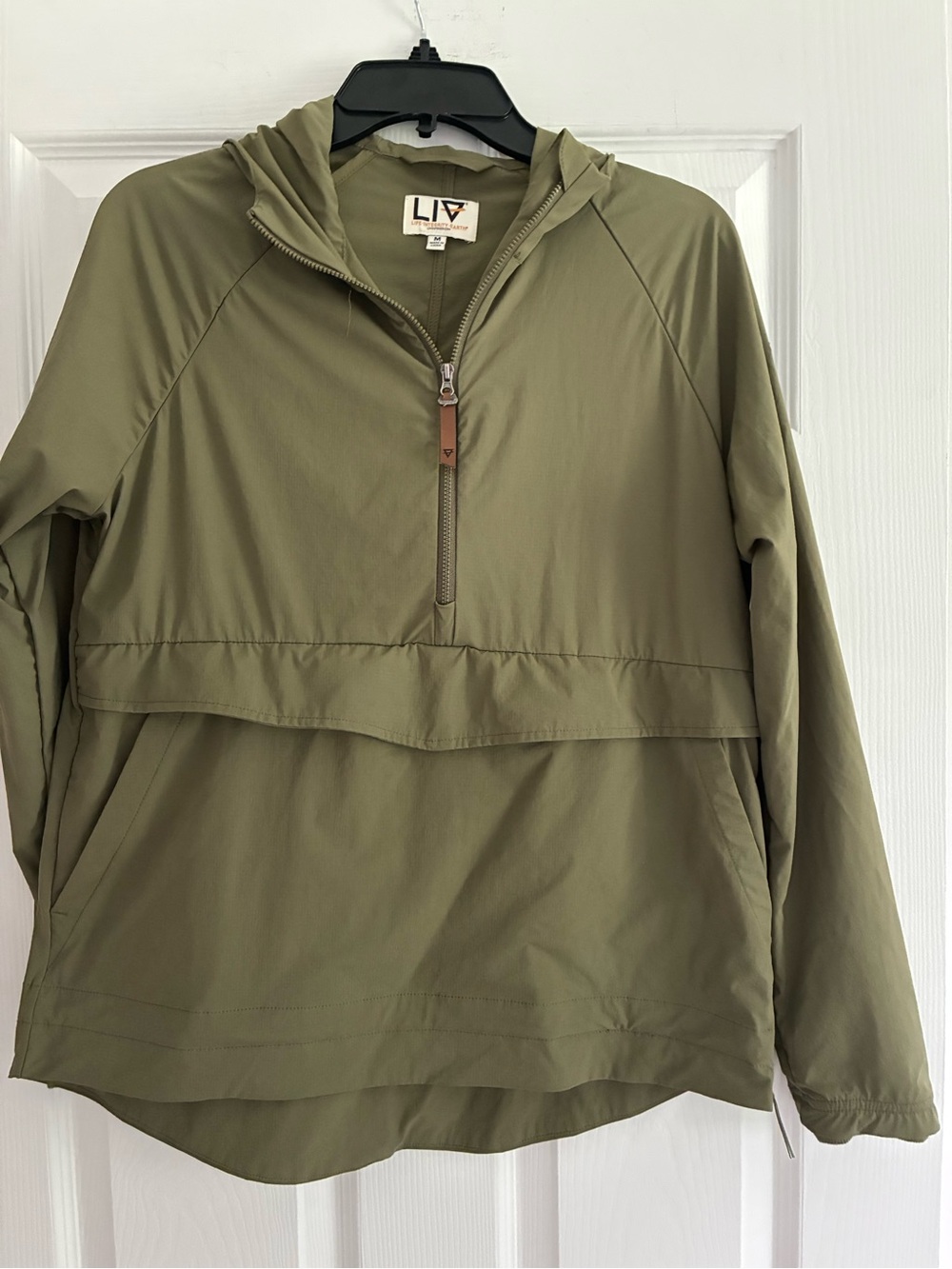 LIV Olive Lightweight Hooded Utility Anorak Jacket - Women's Medium